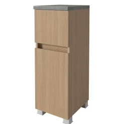 Wohnen Badmöbel Komplettset in Eiche Hell - Leitha (fünfteilig)