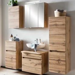 Wohnen Badmöbel Komplettset in Touchwood - Drumias (fünfteilig)