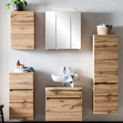 Wohnen Badmöbel Komplettset in Touchwood - Drumias (fünfteilig)