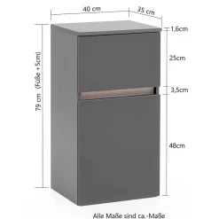 Wohnen Badmöbel Komplettset in Touchwood - Drumias (fünfteilig)