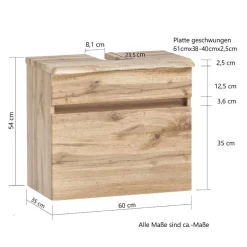 Wohnen Badmöbel Komplettset in Touchwood - Drumias (fünfteilig)