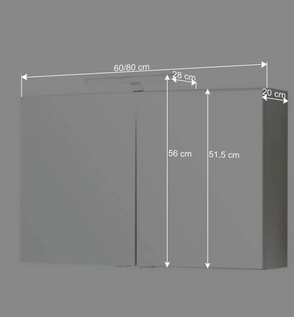 Badmöbel Komplettset Tymos in Eiche Weiß (fünfteilig)^Wohnen Best