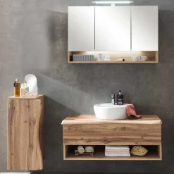 Wohnen Badmöbel mit Baumkante Optik Set - Tofias (dreiteilig)