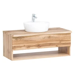 Wohnen Badmöbel mit Baumkante Optik Set - Tofias (dreiteilig)