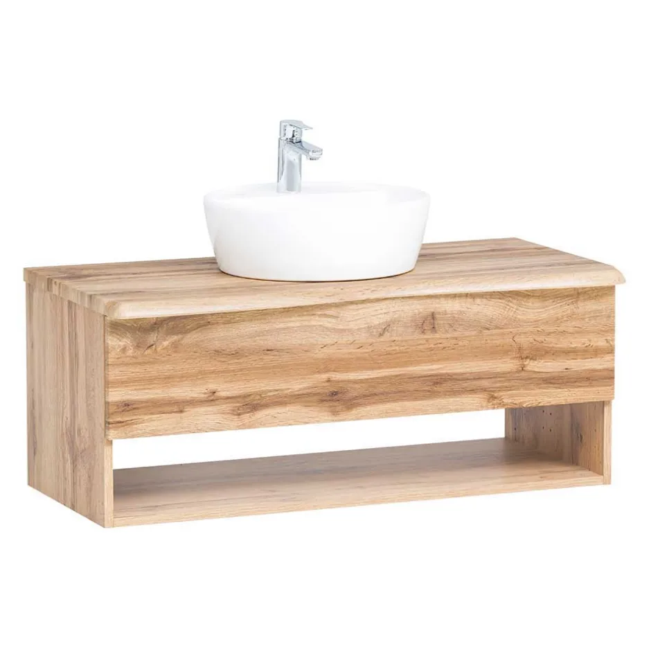 Wohnen Badmöbel mit Baumkante Optik Set - Tofias (dreiteilig)