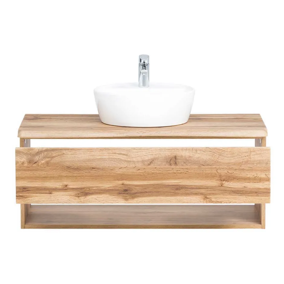 Wohnen Badmöbel mit Baumkante Optik Set - Tofias (dreiteilig)