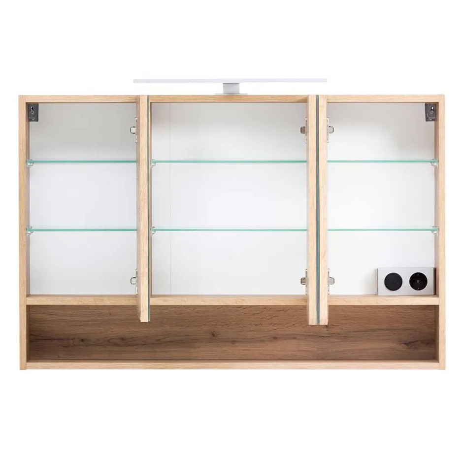 Wohnen Badmöbel mit Baumkante Optik Set - Tofias (dreiteilig)