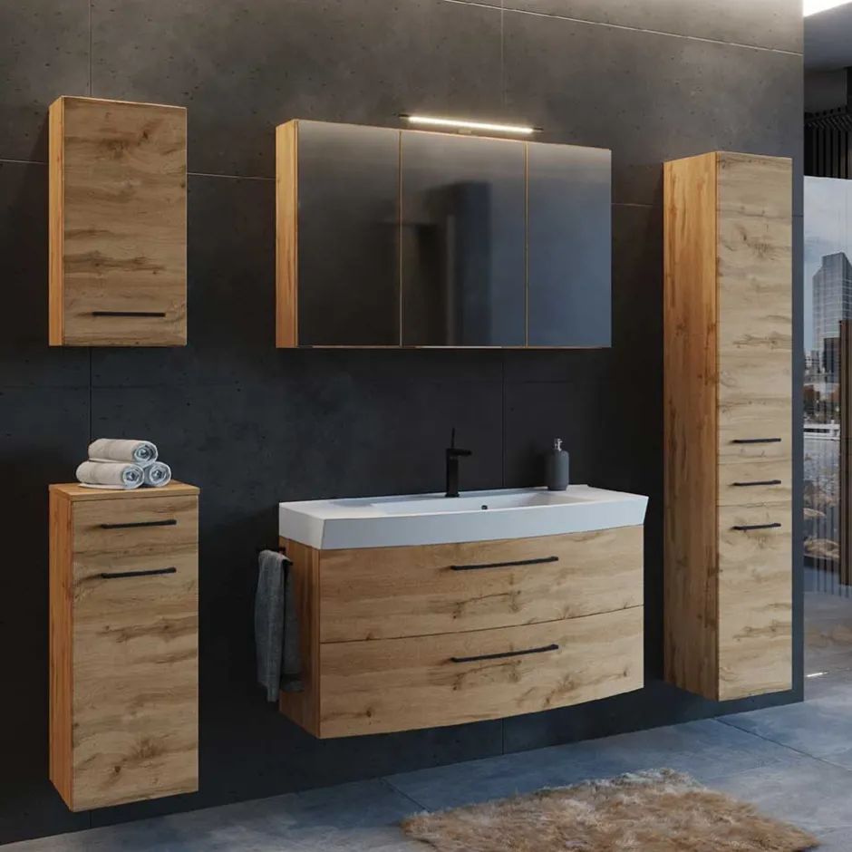 Wohnen Badmöbel Programm Wildeiche - Arazony (fünfteilig)