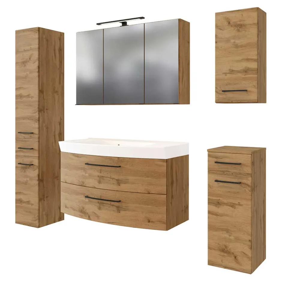 Wohnen Badmöbel Programm Wildeiche - Arazony (fünfteilig)