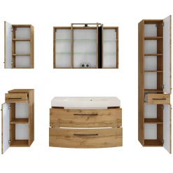 Wohnen Badmöbel Programm Wildeiche - Arazony (fünfteilig)