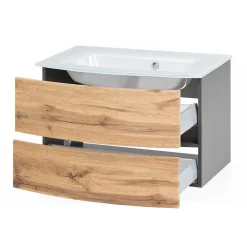 Wohnen Badmöbel Serie Möbelset zweifarbig - Vandija (vierteilig)