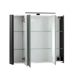 Wohnen Badmöbel Set in Schwarz - Riguna (dreiteilig)