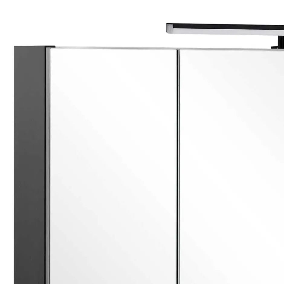 Wohnen Badmöbel Set in Schwarz - Riguna (dreiteilig)