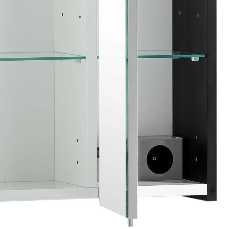 Wohnen Badmöbel Set in Schwarz - Riguna (dreiteilig)