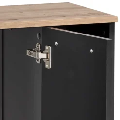 Wohnen Badmöbel Set in Schwarz - Riguna (dreiteilig)