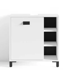 Wohnen Badmöbel Set in Weiß Schwarz - Envaton (dreiteilig)