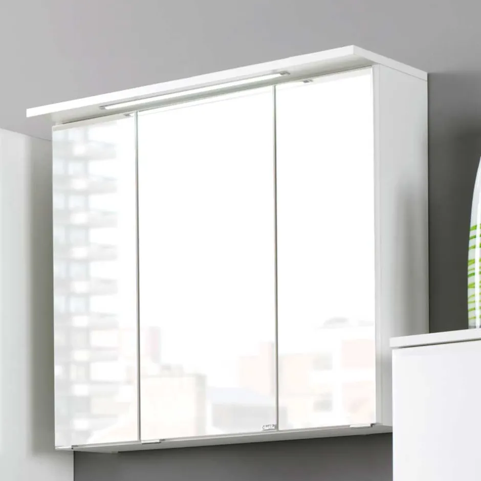 Badmöbel Set Sagunis in Hochglanz Weiß (vierteilig)^Wohnen Online