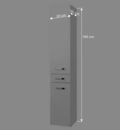Badmöbel Set Sagunis in Hochglanz Weiß (vierteilig)^Wohnen Online
