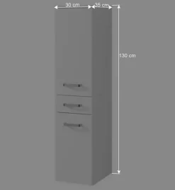Badmöbel Set Sagunis in Hochglanz Weiß (vierteilig)^Wohnen Online