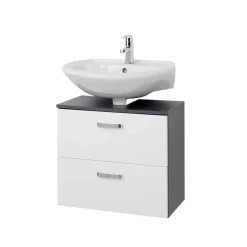 Badmöbel Set Tiamos in Weiß Hochglanz (fünfteilig)^Wohnen Outlet