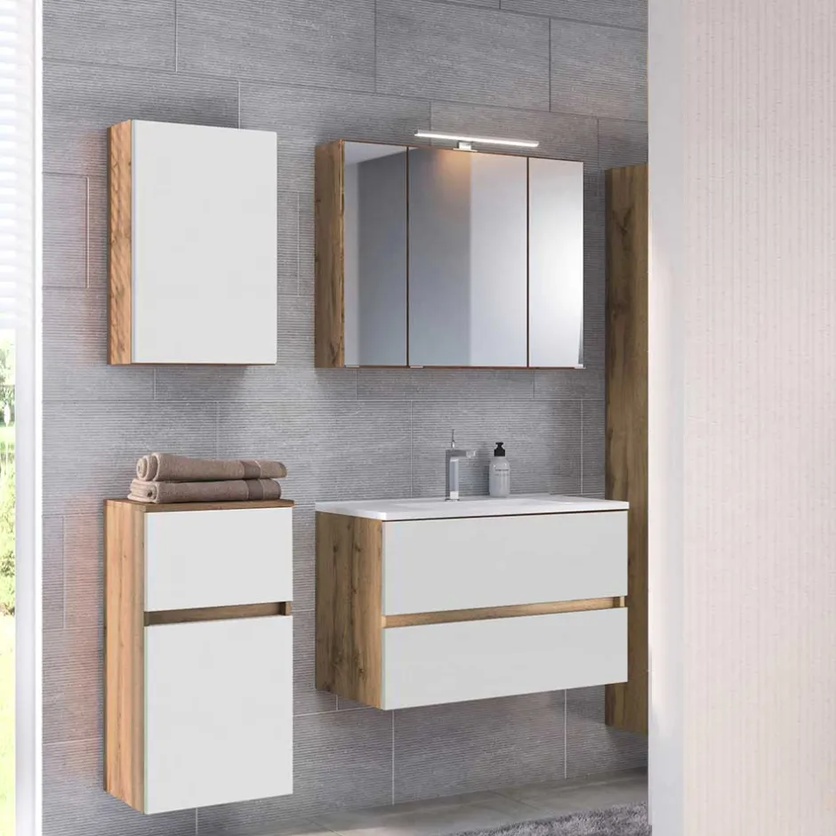 Wohnen Badmöbel stehend oder hängend - Maklesa (vierteilig)