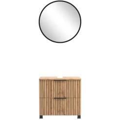 Badmöbel Waschtisch Kombi mit LED Spiegel - Crystoga (zweiteilig)^Wohnen Clearance