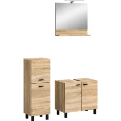 Badmöbel-Set in Sonoma-Eiche - Hoxtona (dreiteilig)^Wohnen