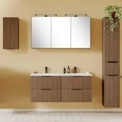 Badmöbel-Set mit zwei Becken modern - Ucaida (vierteilig)^Wohnen