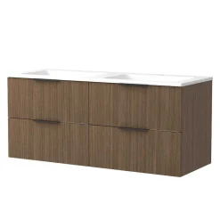 Badmöbel-Set mit zwei Becken modern - Ucaida (vierteilig)^Wohnen