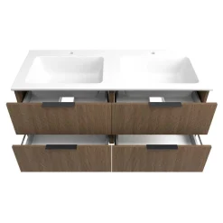 Badmöbel-Set mit zwei Becken modern - Ucaida (vierteilig)^Wohnen