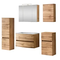 Wohnen Badprogramm Möbelset in Wildeiche - Neuzera (fünfteilig)