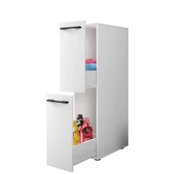 Badschrank mit zwei Auszügen in Weiß - Quick^Wohnen Outlet