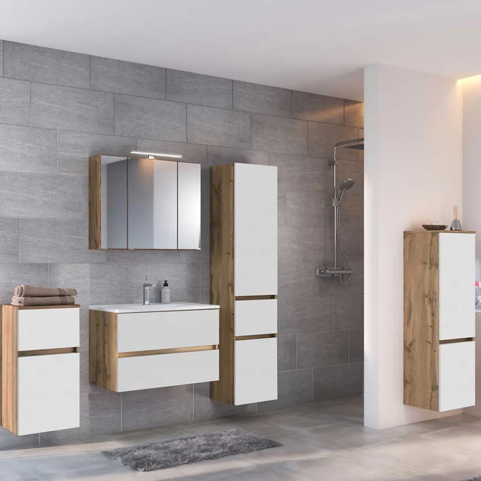 Wohnen Badschrank Set komplett - Maklesa (fünfteilig)