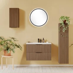 Badschränke und Lichtspiegel Set modern - Ucaida (vierteilig)^Wohnen Online