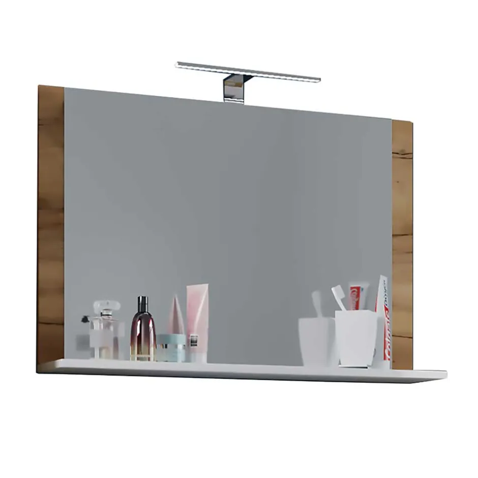 Badspiegel in Wildeiche Honig & Weiß - Cabarete^Wohnen Discount