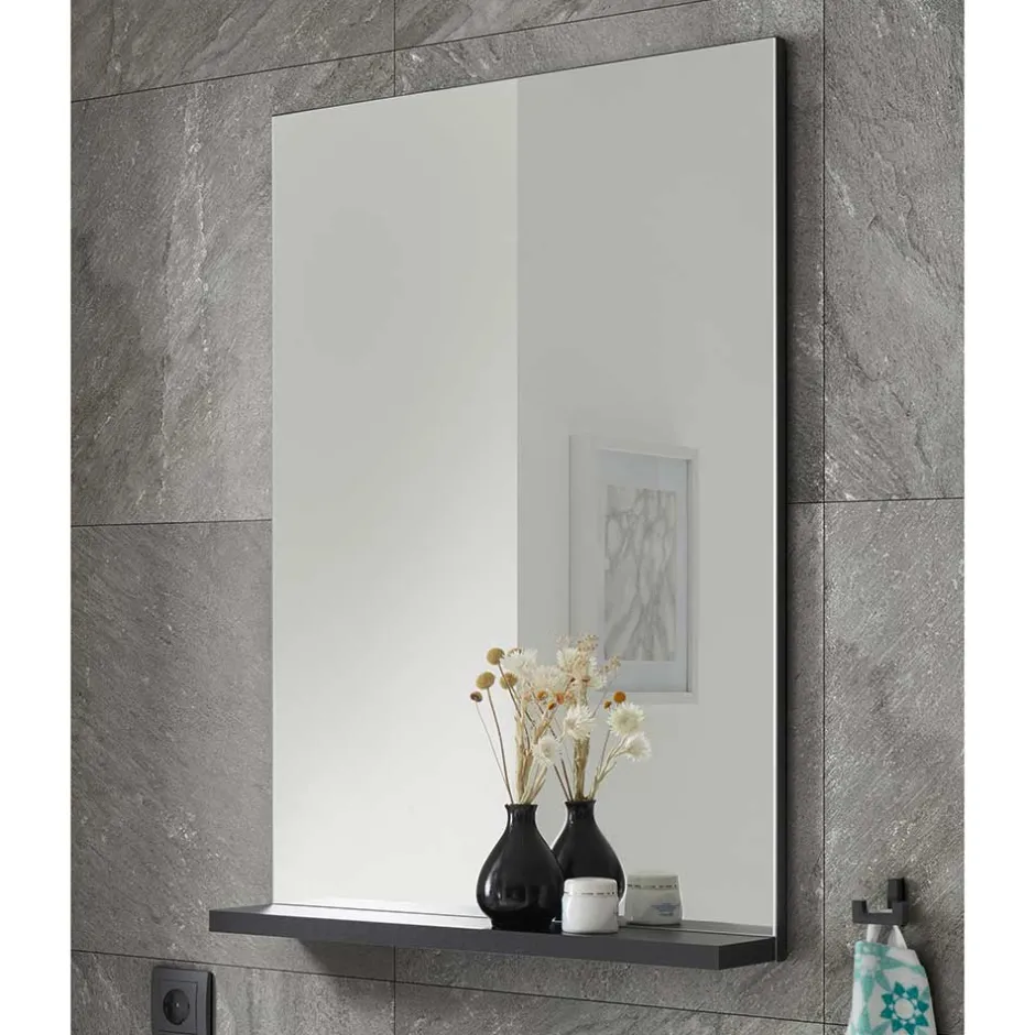 Badspiegel mit Ablage in Schwarz - Ingmesan^Wohnen Clearance