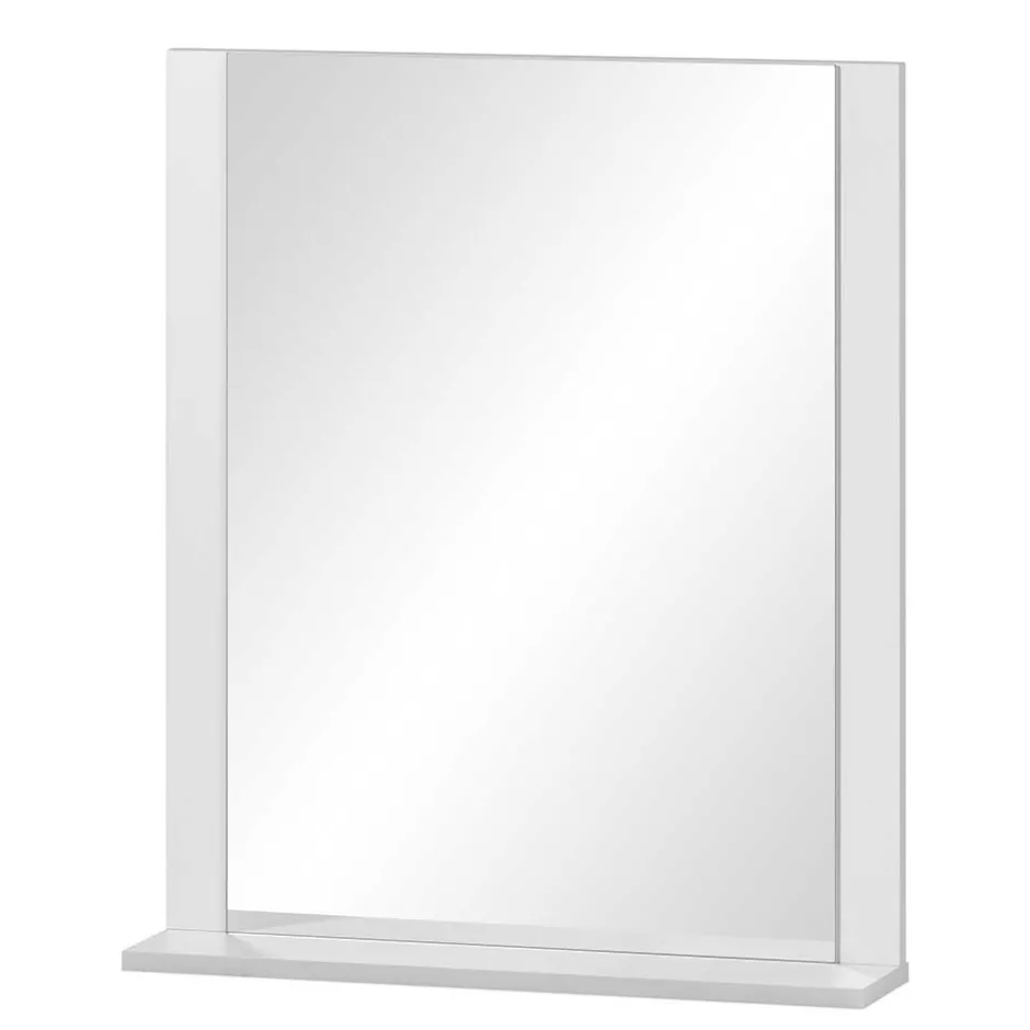 Wohnen Badspiegel mit Ablage in Weiß - Seriacus