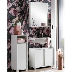 Wohnen Badspiegel mit Ablage in Weiß - Seriacus