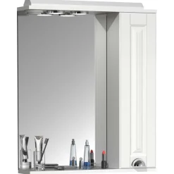 Badspiegel mit Seitenschrank in Weiß - Akira^Wohnen Discount