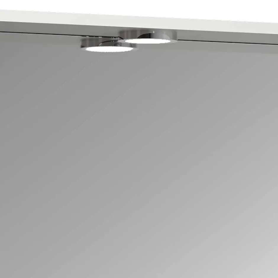 Wohnen Badspiegel mit Seitenschrank und Ablage - Nancyssa