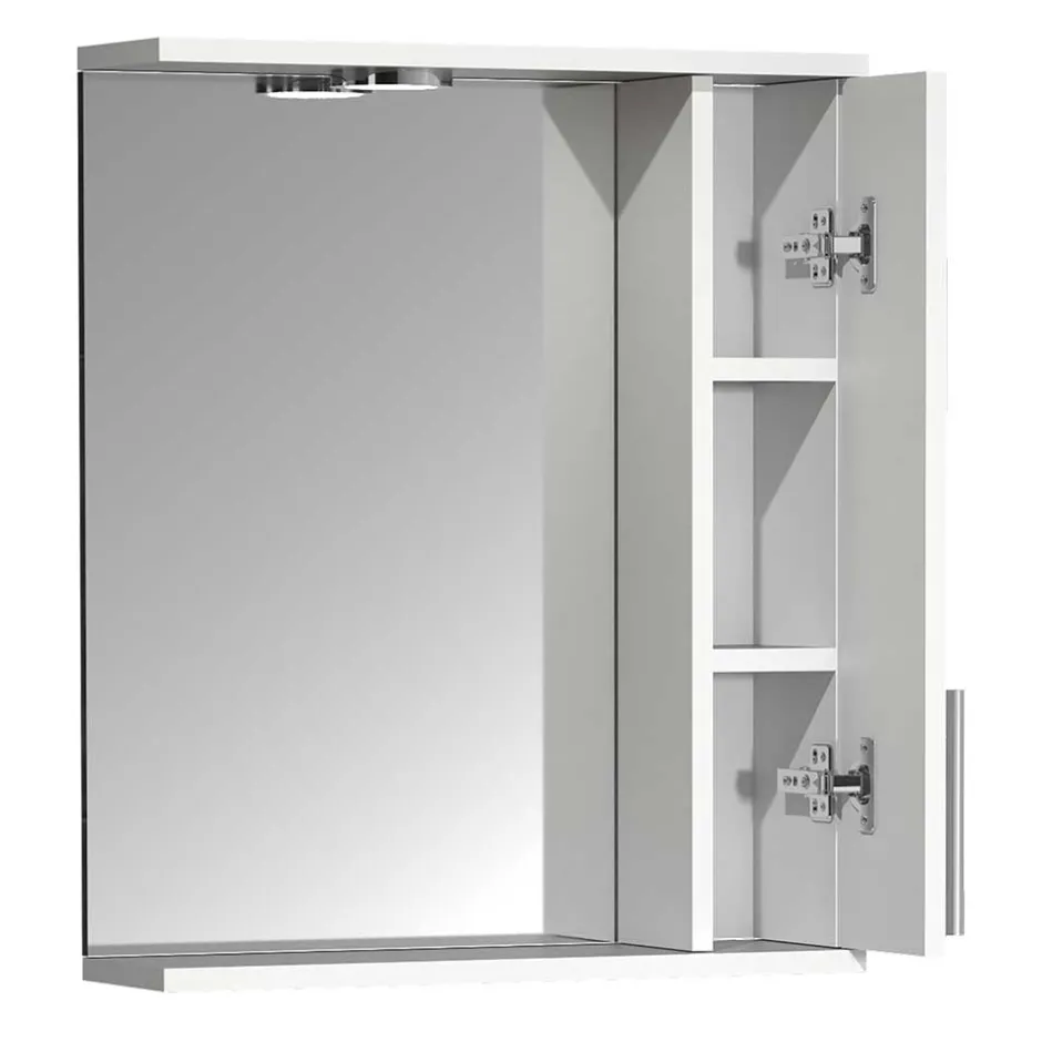 Wohnen Badspiegel mit Seitenschrank und Ablage - Nancyssa