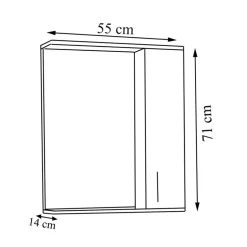 Wohnen Badspiegel mit Seitenschrank und Ablage - Nancyssa