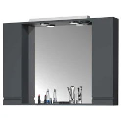 Wohnen Badspiegel mit Seitenschränken & Ablagen - Idamoro