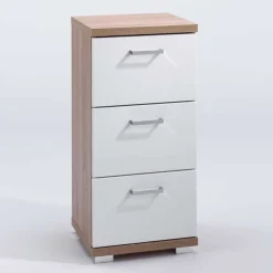 Bad-Unterschrank in Weiß und Sonoma Eiche - Faneto^Wohnen Outlet