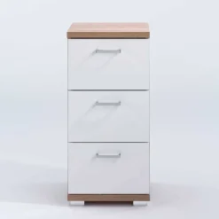 Bad-Unterschrank in Weiß und Sonoma Eiche - Faneto^Wohnen Outlet