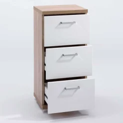 Bad-Unterschrank in Weiß und Sonoma Eiche - Faneto^Wohnen Outlet