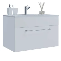 Wohnen Bad-Waschplatz für die Wand in Weiß - Ipsum (zweiteilig)