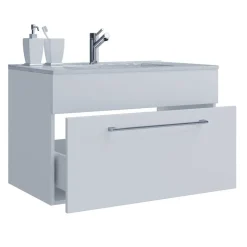 Wohnen Bad-Waschplatz für die Wand in Weiß - Ipsum (zweiteilig)