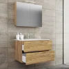 Wohnen Bad-Waschtisch & Spiegelschrank modern - Karin (zweiteilig)