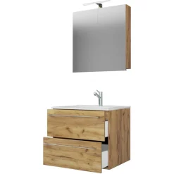 Wohnen Bad-Waschtisch & Spiegelschrank modern - Karin (zweiteilig)